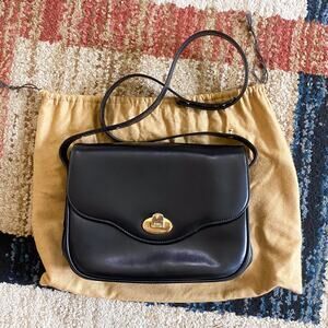 Bally Smooth Leather Gold Vintage Crossbody Hand Bag NWT Triple Compartment